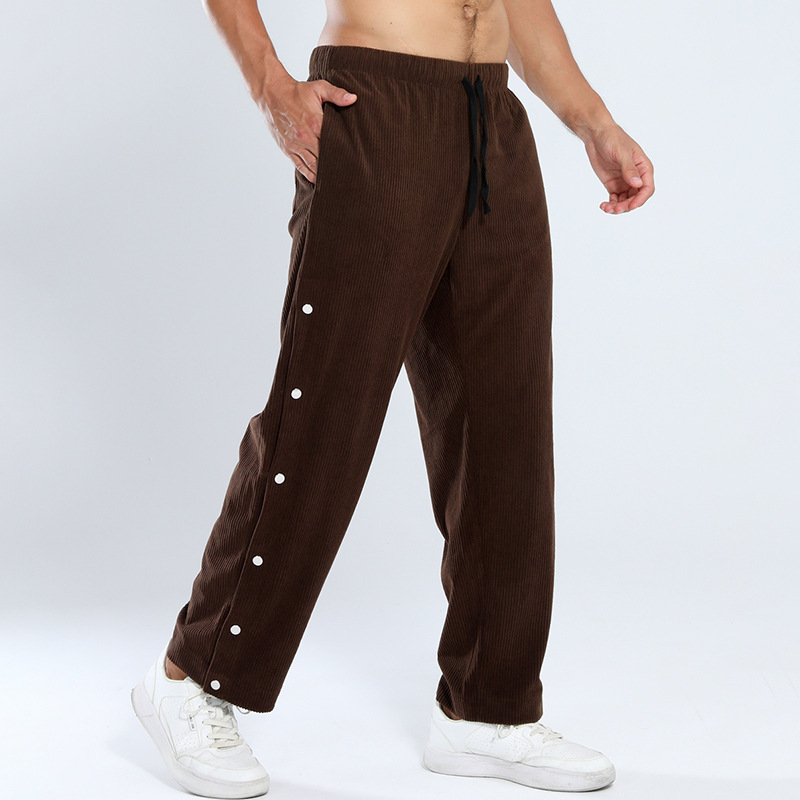 Músculos locos nuevos pantalones largos masculinos de primavera y otoño retro americano rayas verticales relajadas pantalones casuales de pecho suelto en todas las fronteras