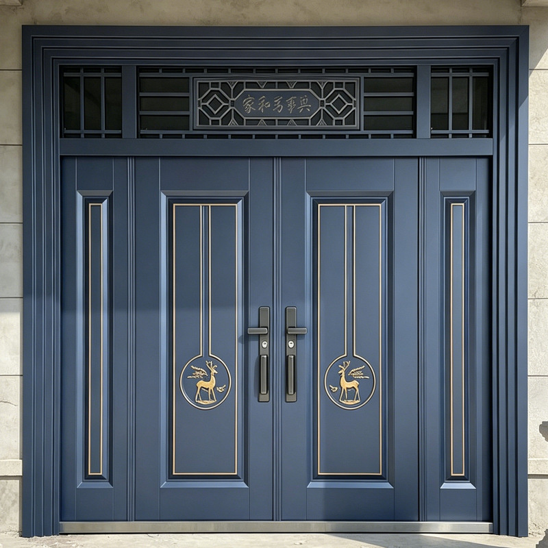 Zinc Alloy Villa Door, Rural Self-Built House Entrance Door, Luxurious Entry Door, Household Double-Door Main Entrance Door Zinc Alloy Villa Door, Rural Self-Built House Entrance Door, Luxurious Entry Door, Household Double-Door Main Entrance Door