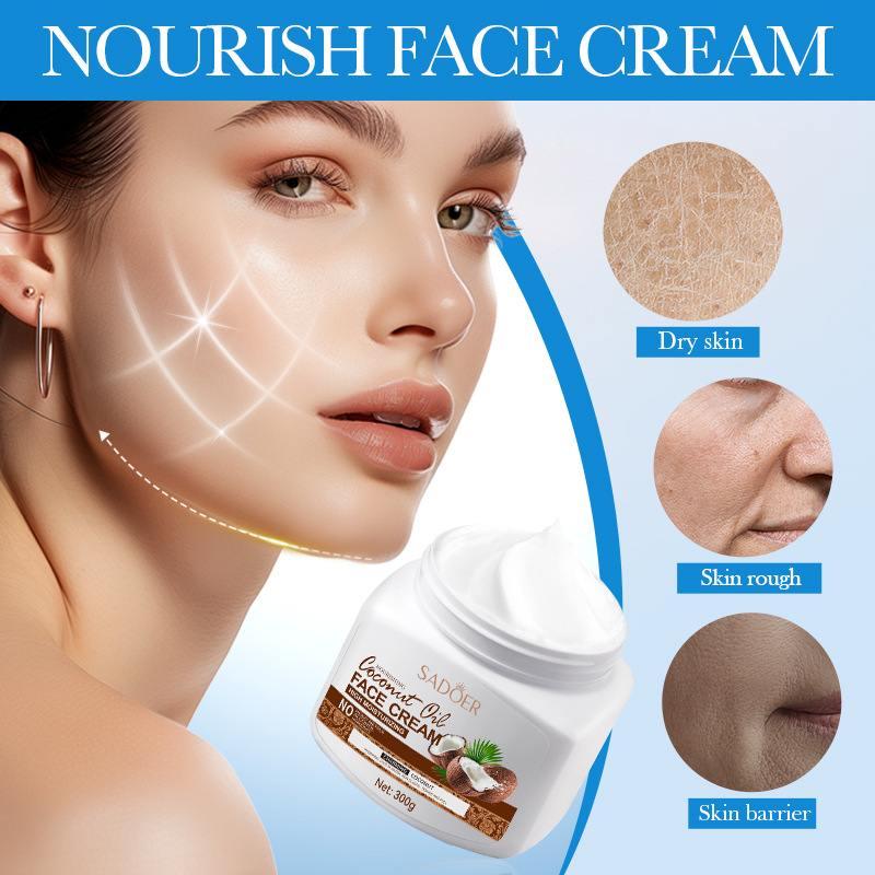Full English SADOER Coconut Oil Nourishing Moisturizing Hydrating Skincare Cream_voghion.com