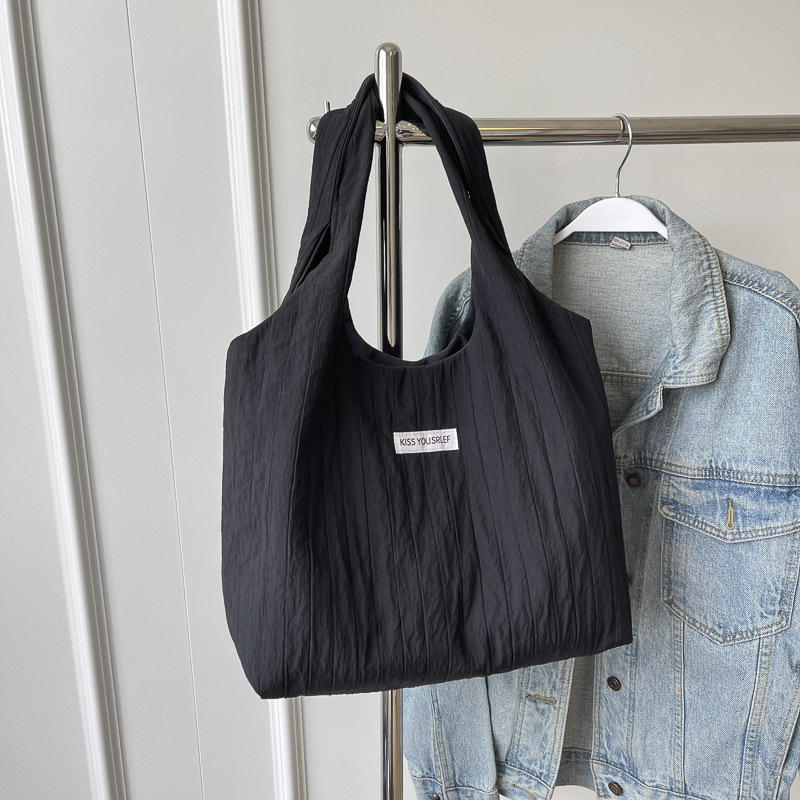 Japanese capacious solid color summer cloth bag