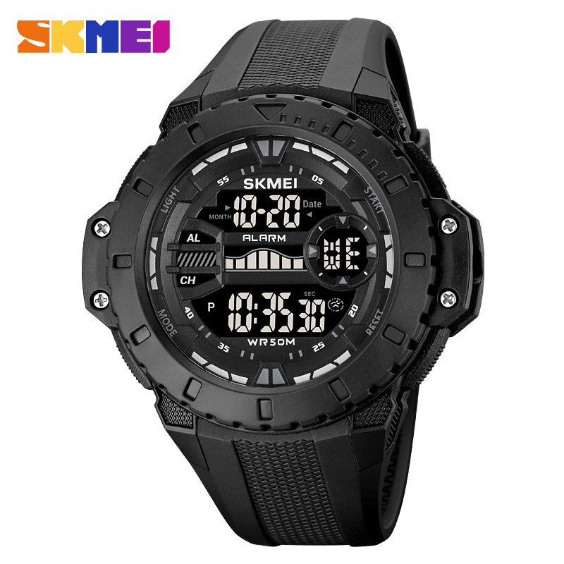 Reloj Electrónico Deportivo de Esfera Grande para Hombre 1885 de PU y ABS, Cronómetro, Impermeable 50m image 11
