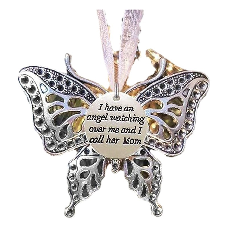 Chibi alas de Ángel un pedazo de mi corazón está en el cielo colgante de Navidad alas de mariposa