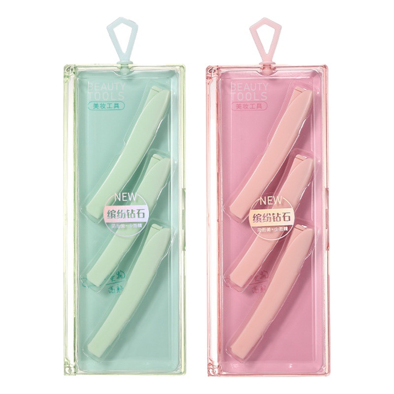 Lmltop Eyebrow Razor 3-Pack, Compact and Portable, with Protective Net, Foldable Eyebrow Razor Beauty Tool Sy340