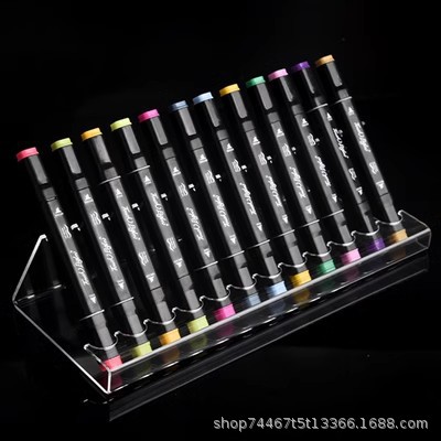 透明亚克力笔架圆珠笔中性笔文具店展示架口红唇釉商场超市陈列架