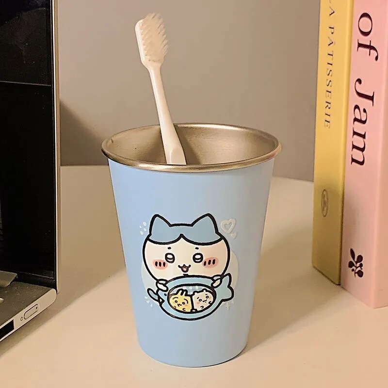 多巴胺卡通宿舍漱口杯家用304可爱不锈钢高颜值情侣刷牙洗漱杯子|undefined