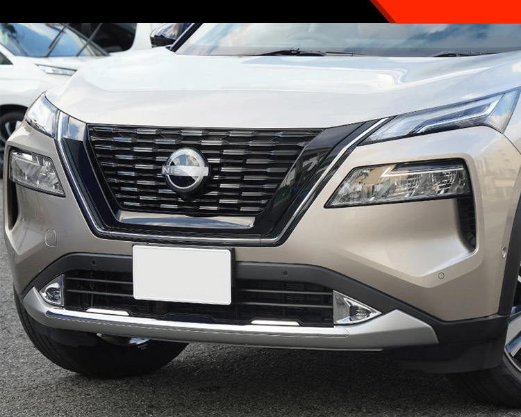 Suitable for Nissan 22 Qijun T33 front bumper fog lamp plating bright frame Rogue special front fog lamp cover