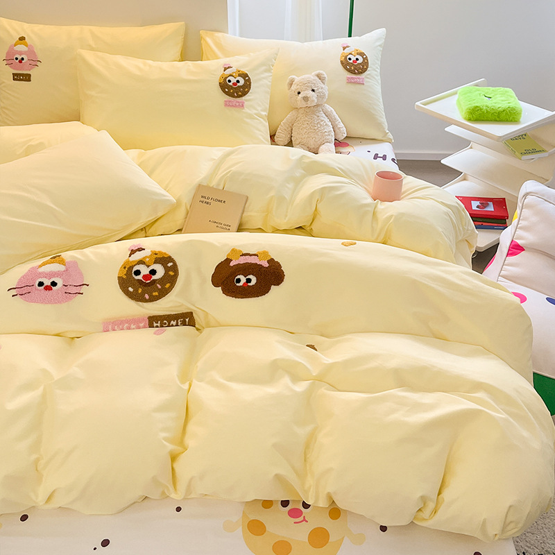 신장면 직물 귀여운 수건 자수를 100% 재미있는 쿠키