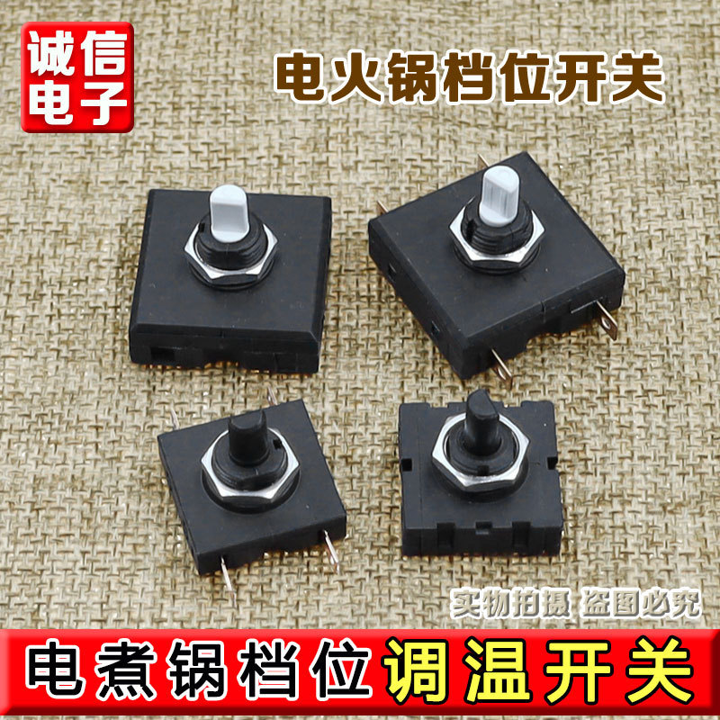 Suitable for Bear Electric Hot Pot, Electric Steamer, Hot Pot, 2-Speed/3-Speed Knob Switch, 10A/250V Temperature Control Switch