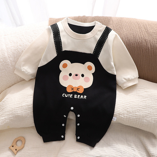Baby jumpsuit autumn long-sleeved cotton cute baby autumn clothes baby autumn clothes climbing clothes baby jumpsuit
