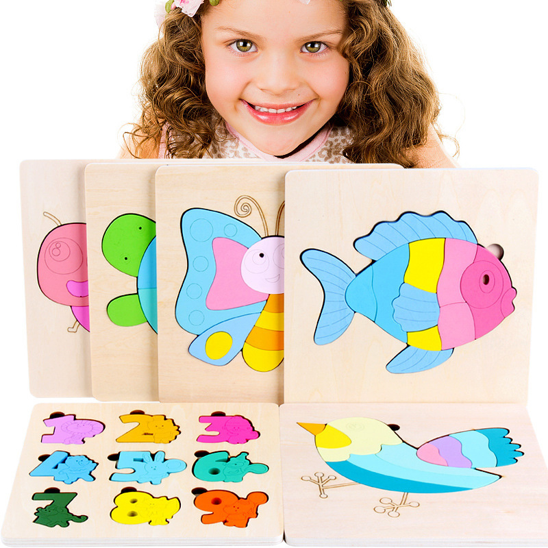 Children's Puzzle Wooden Benefiting Intelligence Development Teaching Toys Kindergarten Baby Enlightenment Early Education Memory Training Game