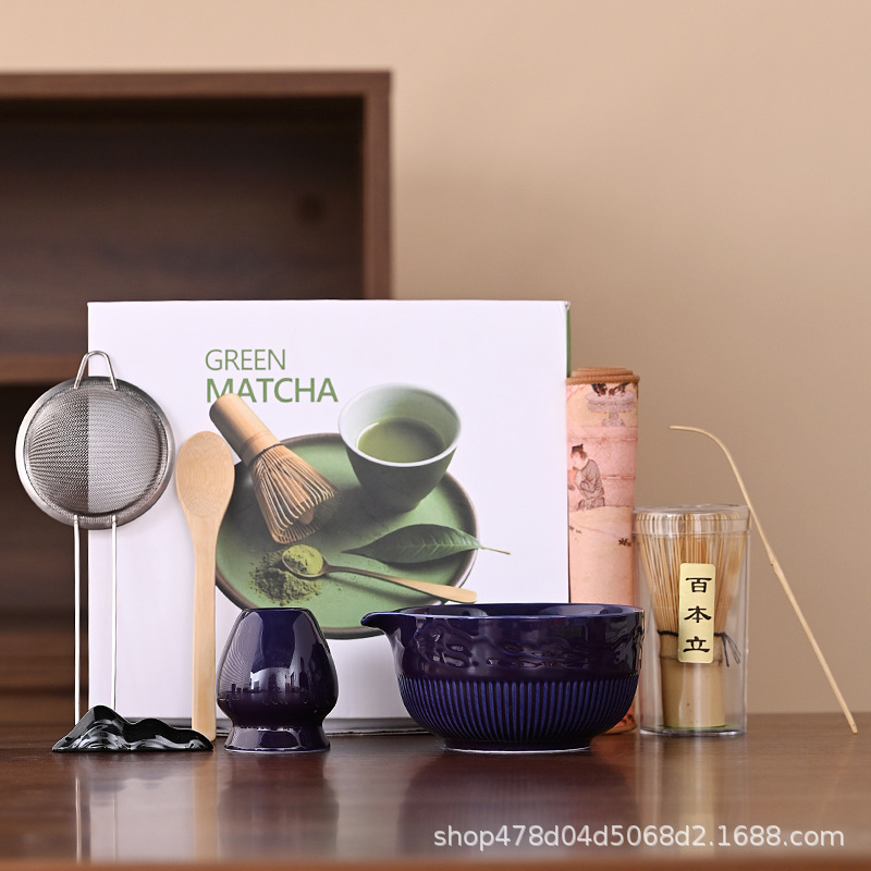 抹茶碗日式打抹茶用茶具套装茶筅竹子百本立点茶茶道跨境ins风|undefined
