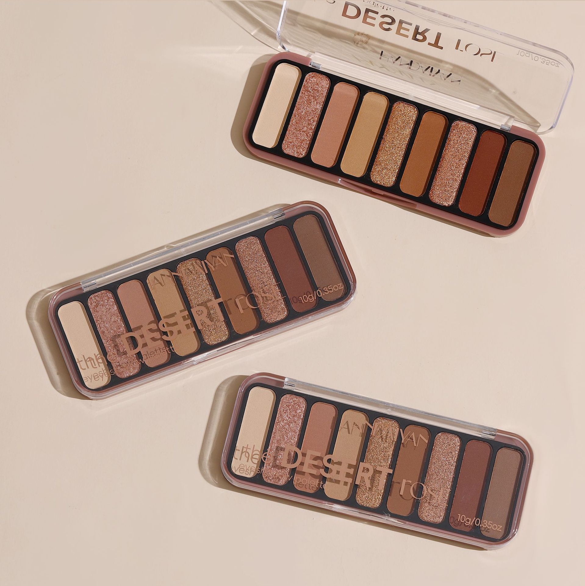 Nueve placas de sombras de ojos mate Handaiyan perla brillante tierra un plato multipropósito para placas de sombras de ojos transfronterizas image 2