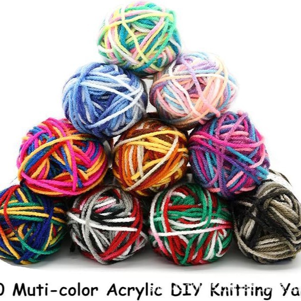 五股渐变段染花色牛奶棉宝宝毛线中粗毛线手编钩玩偶织鞋子