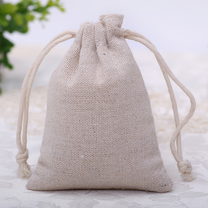 棉麻布束口袋批发 束口布袋抽绳小布袋 抽绳棉麻 布袋棉布束口袋