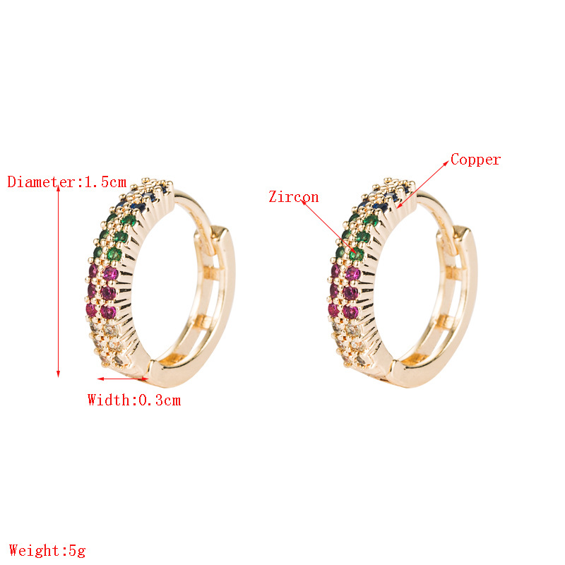 Geometric Fashion Copper Artificial Gemstones Earrings display picture 1