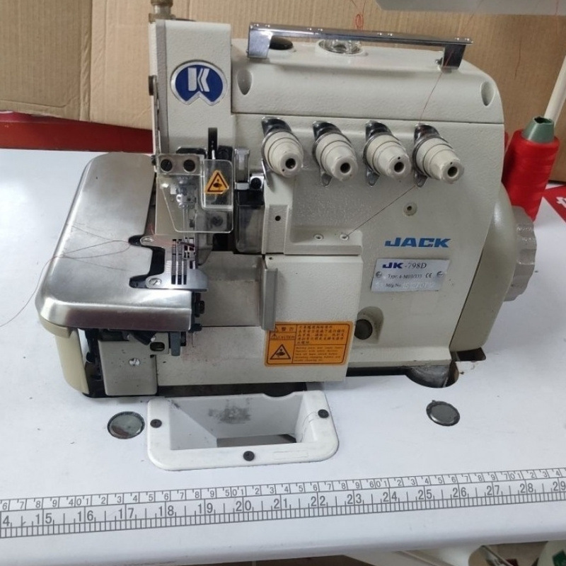 八成新杰克包缝机工业直驱四五线锁边机三线密拷打边薄厚通吃家用