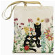 Amazon Cross Border in stock Canvas Bag Animal and Plant Cat Pattern Tote Bag Cosmetic Bag Canvas commuter bag
