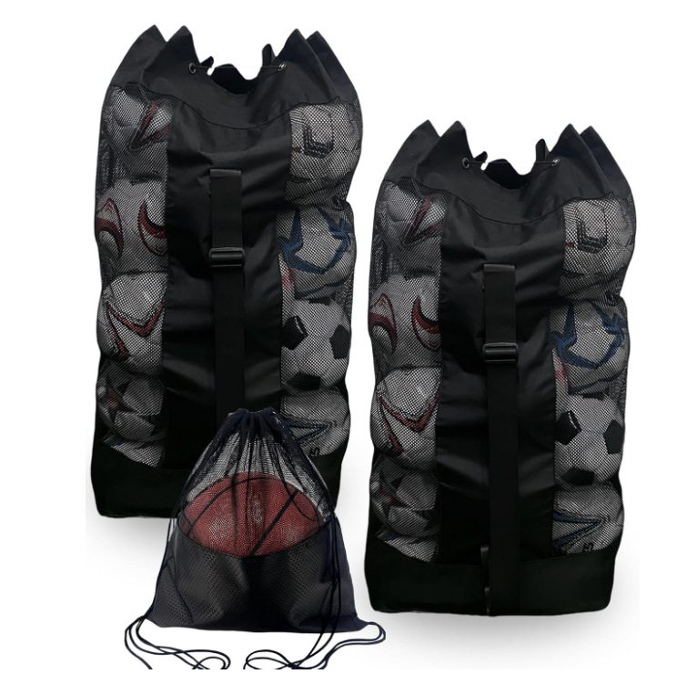 Cross-border in-stock football bag, net bag, basketball and volleyball equipment large ball bag, large-capacity storage bag, ball net pocket storage