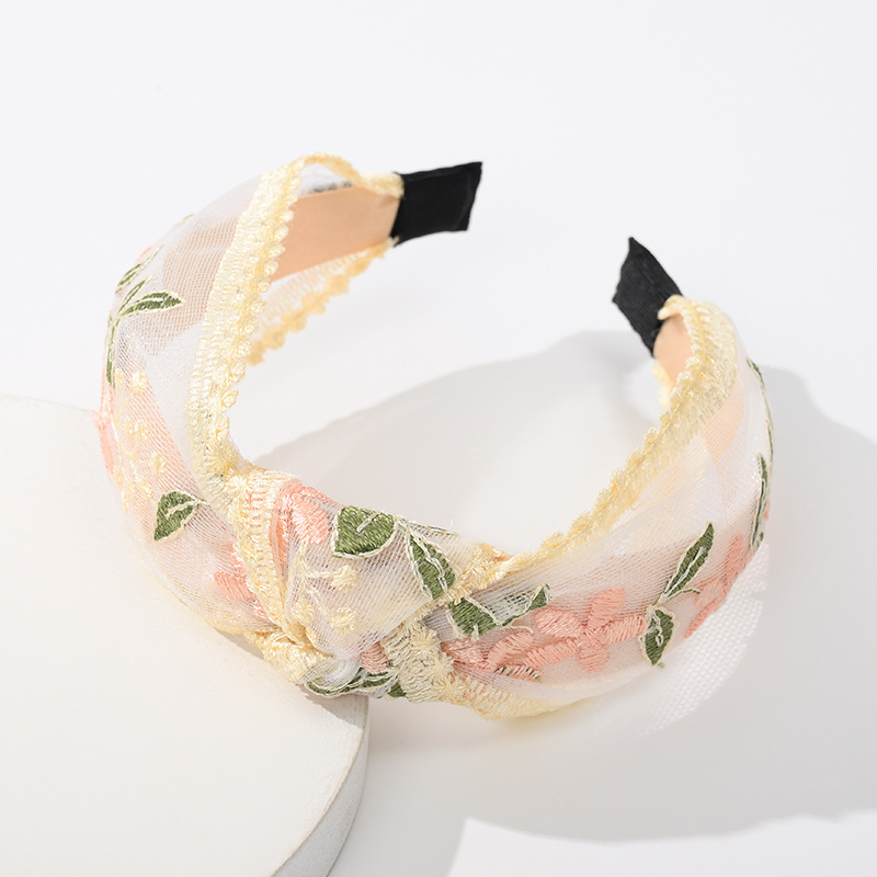 Fairy Style Flower Cloth Lace Hair Band display picture 1