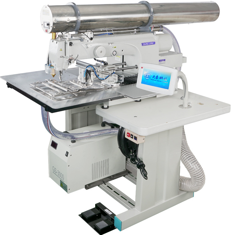 3520 máquina de apertura láser 100w 120w de potencia de prendas de vestir de bolsillo máquina de coser automática de alta eficiencia