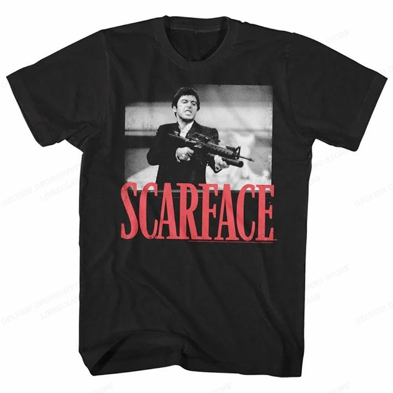 T-Shirt for Women and Children Tony Montana Top T-Shirt Cotton Scarface T-Shirt T-Shirt for Boys Fashion Men's T-Shirt Hip-Hop