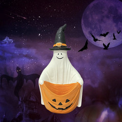 国境を越えたハロウィーン幽霊カボチャ樹脂工芸品装飾筆立てデスクトップ小さな装飾植木鉢装飾品