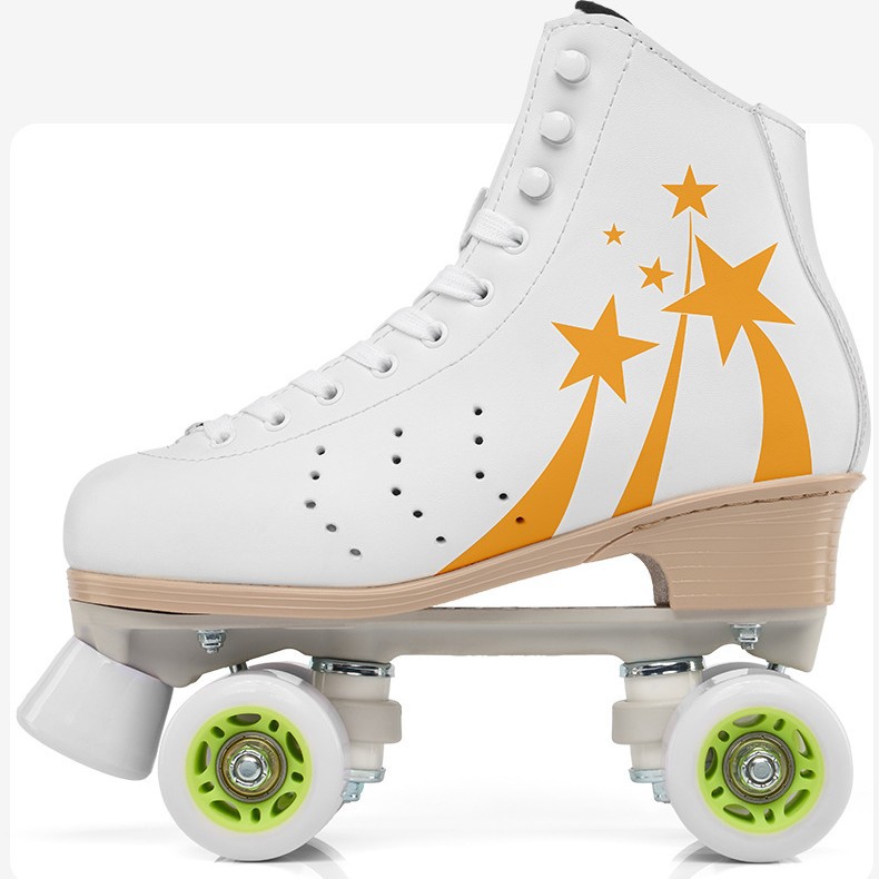 New double-row roller skates, adult four-wheeled inline skates, skating skates for men and women, for use in ice rinks.
