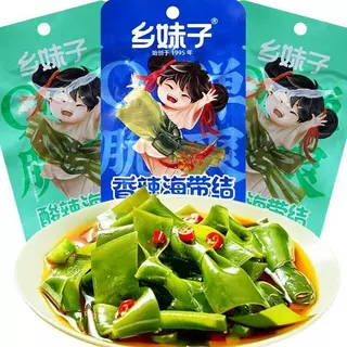 乡妹子酸辣海带结20克即食海带爽脆下饭菜休闲零食宵夜下午茶小吃