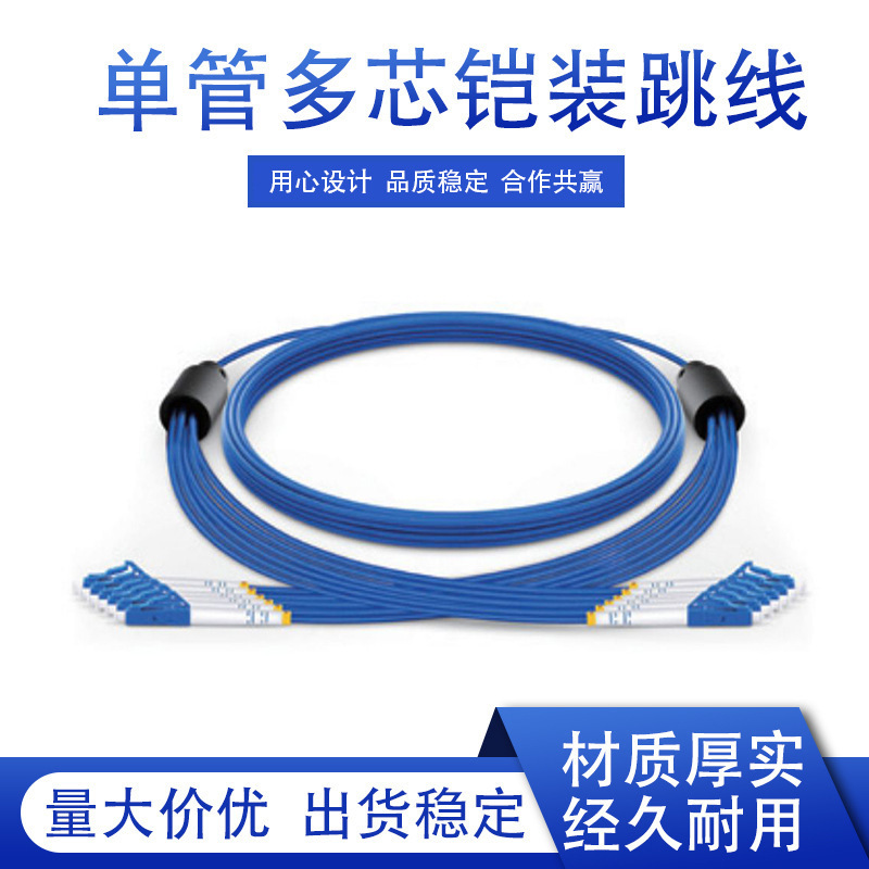 Manufacturers supply ordinary jumper indoor armored multi-core 3 meters telecom grade fiber optic cable wholesale