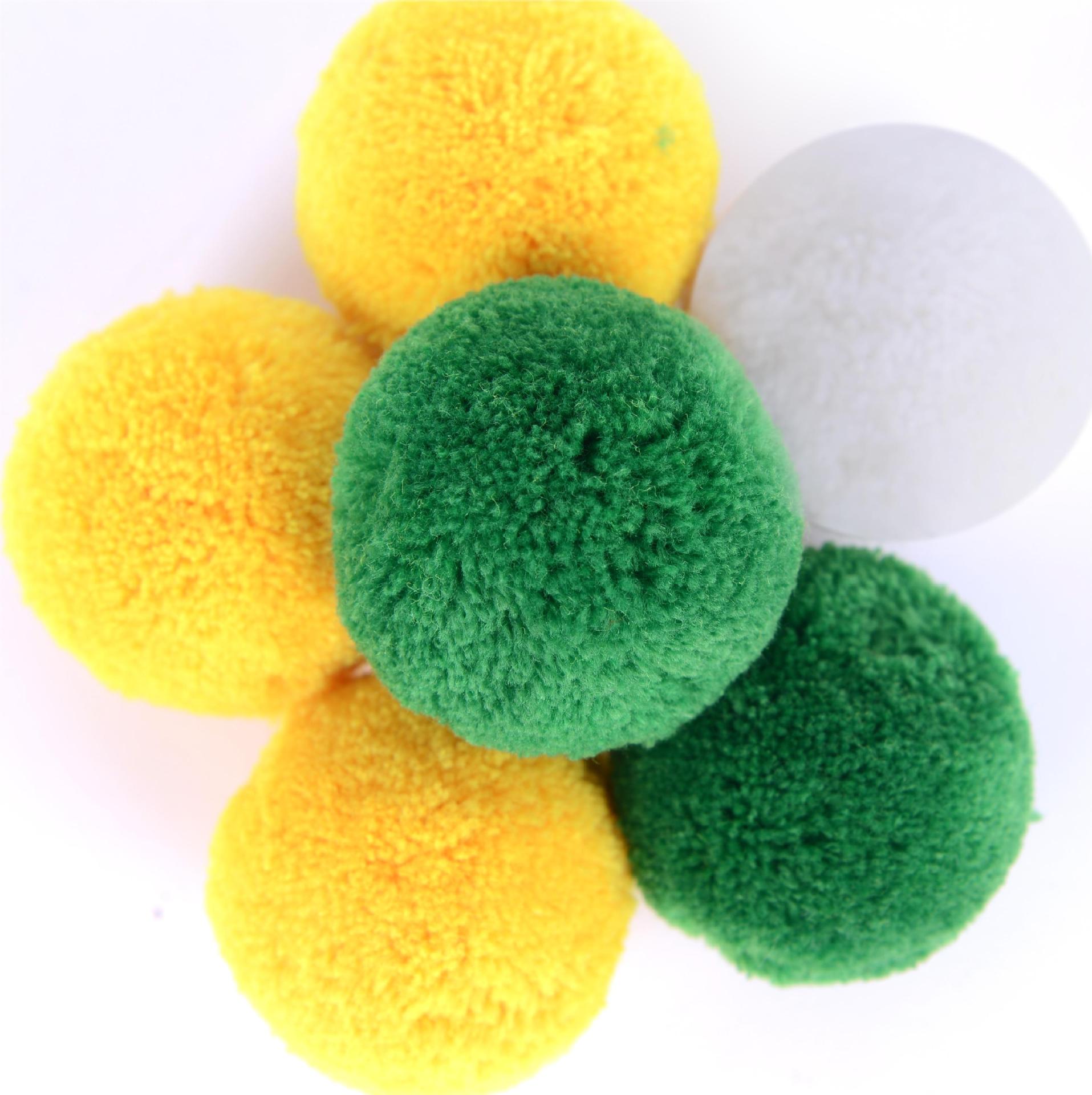 毛球DIY辅料开司米毛线毛球毛绒球鞋子玩具配饰毛球厂家量大优惠