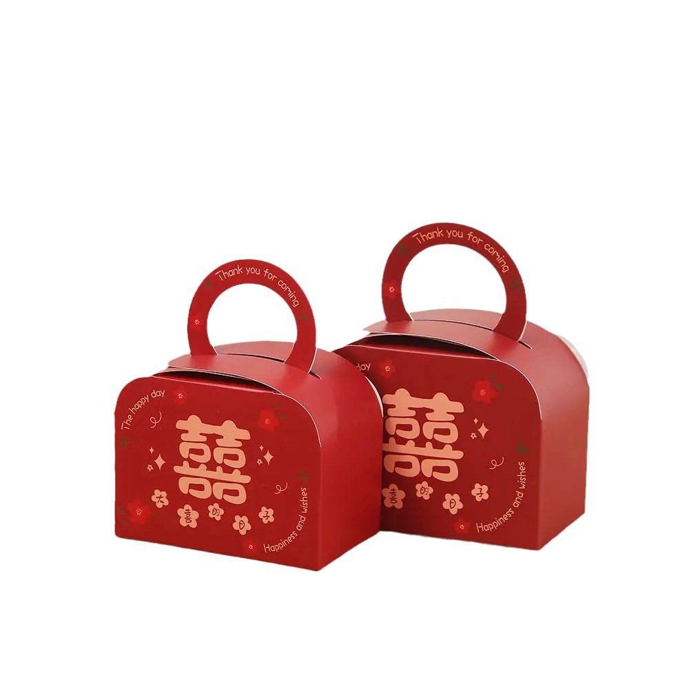 Caja de dulces de boda pequeña caja de dulces de boda fresca, regalo de mano, caja de dulces de boda portátil, bolsa de dulces, suministros de boda