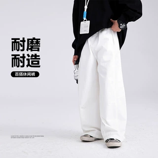 男童秋季直筒阔腿休闲裤2026新款长裤儿童秋装中大童帅气宽松裤子