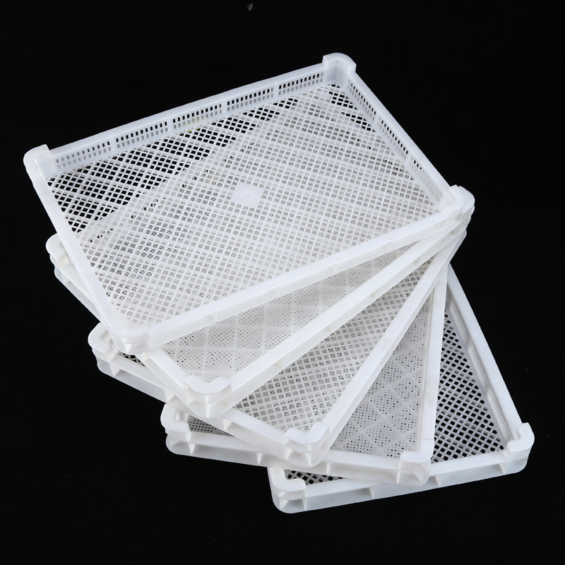 Plastic single -frozen frozen plate rectangular sieve -grade cold storage artifact drying light basket quick frozen drying tray 3
