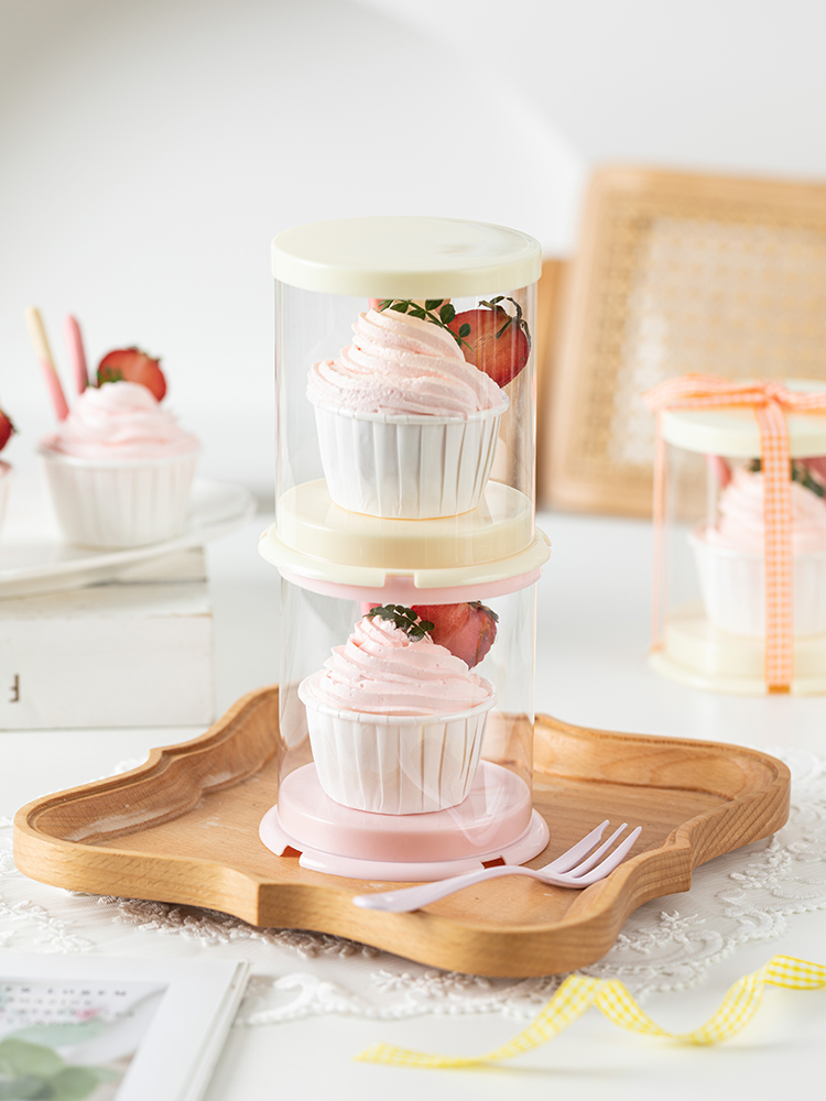 Día de la Madre 520 caja de embalaje de nieve mini 2 / 3 pulgadas redonda 1 de junio caja de pasteles para niños caja de embalaje