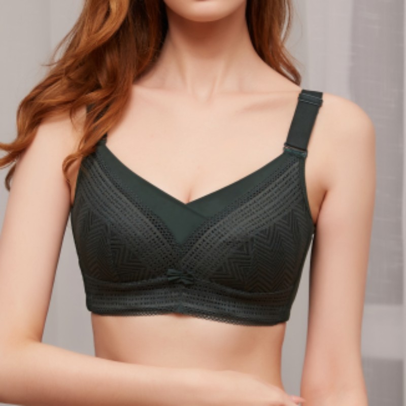 Ropa interior de mujer para el pecho grande delgado y pequeño sin anillo de acero colección de mama anti-flacidez taza completa más sujetador de tamaño para las mujeres C