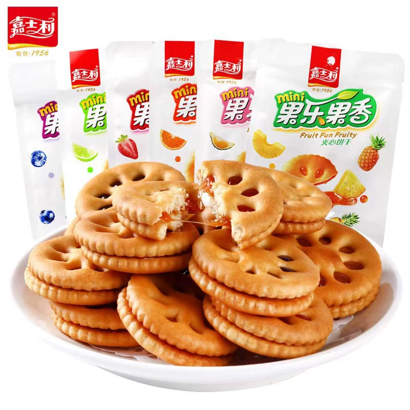 Гаррушка 85 г фруктовый джем со вкусом сэндвич-печенье FCL 24 пакета оптом для отдыха детские закуски