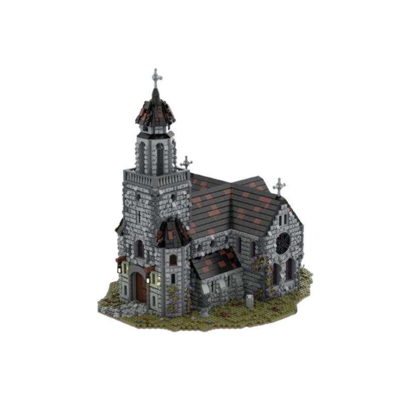 Mittelalterliche Kathedrale Glockenturm Bausteine Burg Set_voghion.com