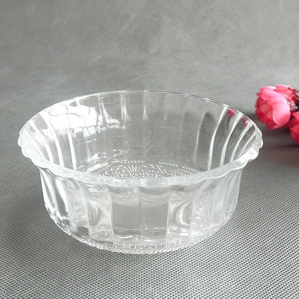 Tazón de vidrio para fideos instantáneos, ensalada de frutas, diseño de cola de fénix - Mayorista