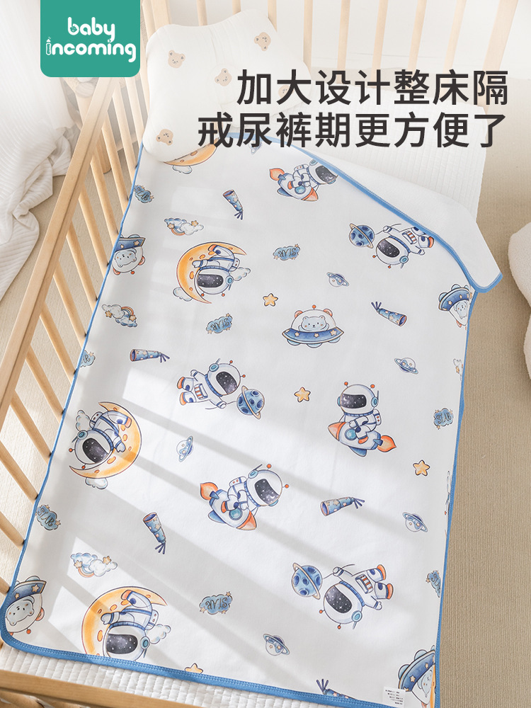 Newborn baby diaper pad cute cartoon baby waterproof breathable washable menstruation pad physiological period bed cushion 3