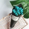 Blue baby's breath + black paper ice cream cone
