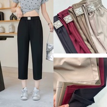 2025夏季新款妈妈裤薄款大码宽松中老年女裤高腰显瘦七分休闲女裤