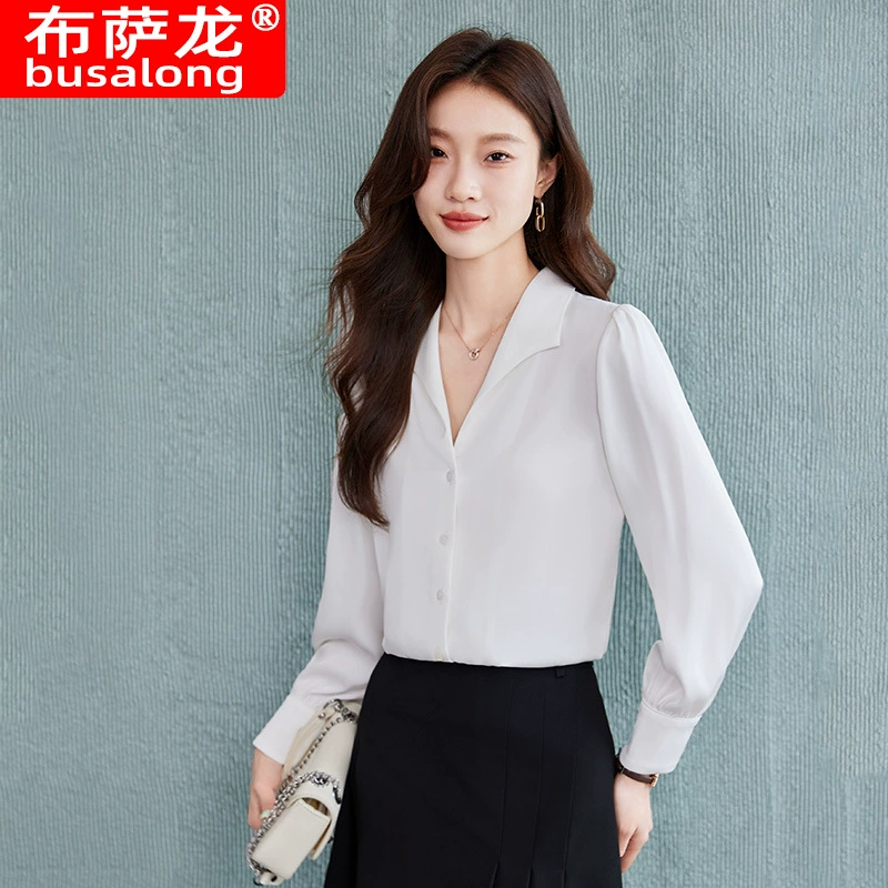 2024 новая рубашка Besailong с длинными рукавами для женщин дюймовая рубашка профессиональная облегная рабочая одежда плюс размер официально 3008