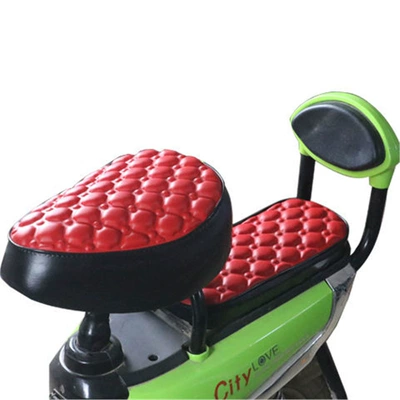 Seat cushion, seat cover, Sun Protection Breathable Battery Vehicle Waterproof - leather-bright-red-round-head-rear-seat