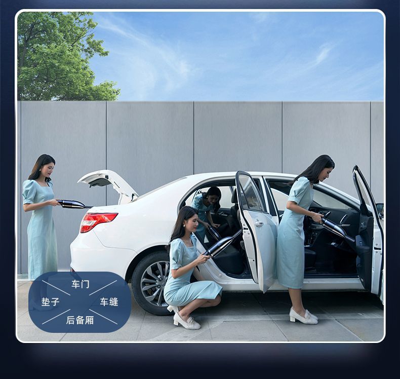 L5U Car Vacuum Cleaner Wireless High Power Large Suction Car Household Small Mini Powerful Handheld Charging