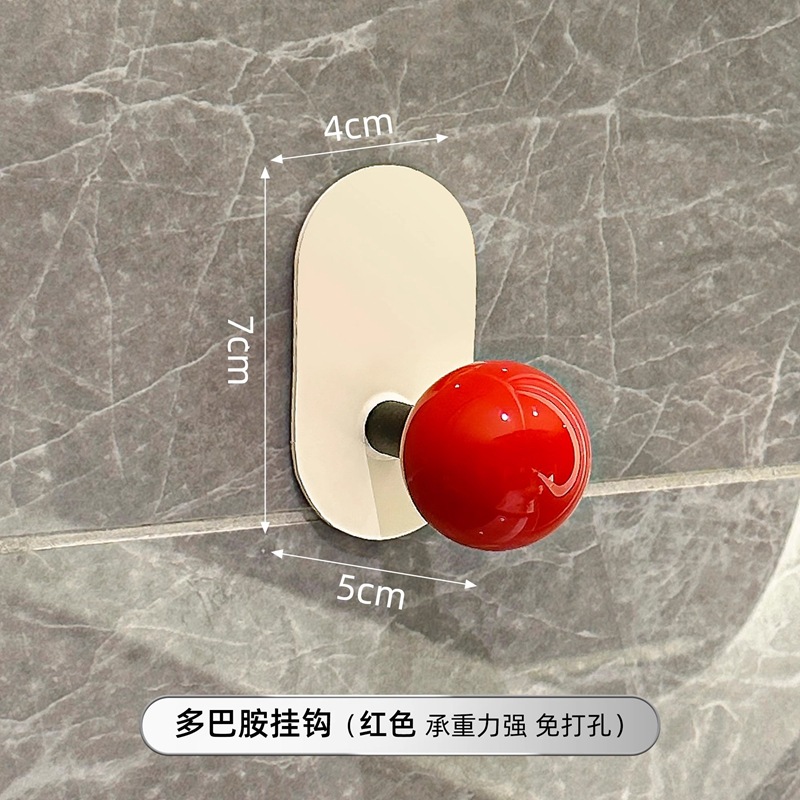 Gancho para baño Gancho para ropa que no deja marcas detrás de la puerta de viscosa de carga fuerte sin perforación Gancho para toallas en la pared del baño