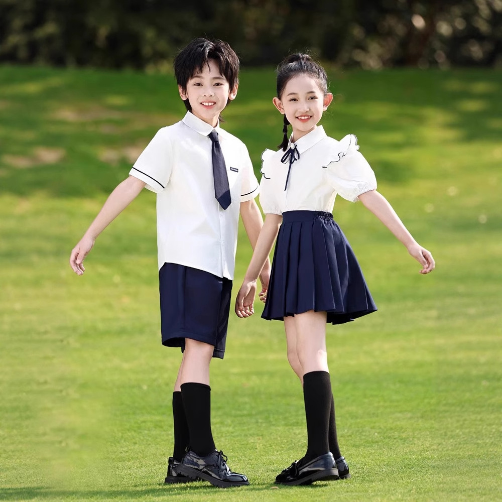 61幼儿园园服表演合唱服儿童毕业照英伦风小学生班服夏季英伦风