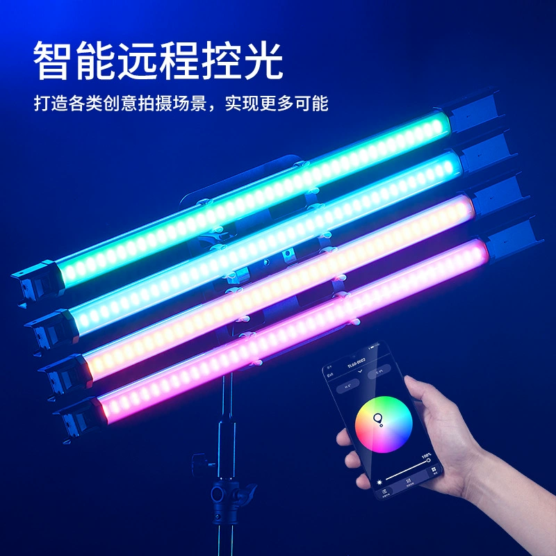 Фонарь-гирлянда RGB для фотосъемки Shenniu TL60, цветной свет, держится в руках, портретная съемка, видеозапись, портативный на улице, LED-рулонный светильник