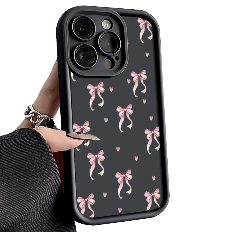 Apple, совместимый фуксия iPhone17 Pro, чехол для телефона с бантом, защитный iPhone 13, iphone, падение защита