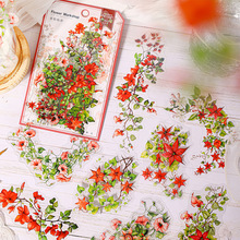 番茄酱少女大尺寸PET贴纸包 花藤工坊系列 花卉主题10张入6款选