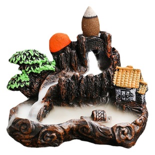 Cross-border backflow incense burner wholesale resin Zen landscape backflow incense viewing distant mountain office home incense burner